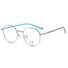 Gafas anti-luz azul para niños, venta al por mayor, marco de metal, silicona, protección ocular, lentes planas para hombres y mujeres, niños con marco de miopía