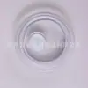 Tapa de vaso de vidrio para refresco de 16 oz con popote, tapa de vaso de agua de vidrio, anillo de sellado de silicona con orificio, tapa de vaso de té de leche, tapa a prueba de moho