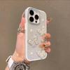 Capa de Celular Pérola Borboleta Tridimensional de Luxo Leve High-End Adequada para iPhone 16 Pro Max, Capa Apple 15 Novo Modelo 17