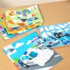 Collage Geométrico 3D Transfronterizo Juguetes Educativos Estereoscópicos Preescolar Potenciadores de Concentración Pegatinas Manualidades DIY para Niños