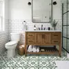 Pegatina de suelo retro con patrón de patchwork, lámina dura de PP engrosada, esmerilada, autoadhesiva impermeable para renovación de suelos, venta al por mayor transfronteriza