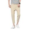 Pantalones de Lino para Hombre Rectos Estilo Chino Pantalones de Algodón y Lino hasta el Tobillo para Hombre Pantalones Casuales Holgados para Hombre Pantalones de Lino para Hombre Lino