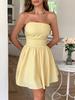 Di Yun Transfronterizo Estilo de Temperamento Elegante Europeo y Americano Vestido Lento sin Tirantes Ropa de Mujer Primavera/Verano 2025 Estación Independiente de Amazon