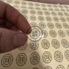 Letreiro Dourado Transparente Código de Barras do Produto Adesivo Redondo À Prova d'Água e Anti-Incrustante Etiqueta Autoadesiva de PPVC Adesivo de Vedação Fabricante
