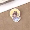 Insignia de dibujos animados del Festival de Medio Otoño, lindo broche acrílico, colgante para mochila, un pequeño regalo para niños, accesorio decorativo