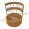 Cesta para Churros de Mimbre Sintético al por Mayor Bolsa para Pan Francés Cesta de Almacenamiento para Baguette Exhibidor de Baguettes para Hornear