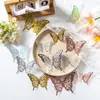 Pegatinas de Pared de Mariposa Estéreo 3D Decorativas de Alta Gama Autoadhesivas para Decoración del Hogar Boda Pegatinas de Fondo Papel Tapiz DIY