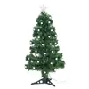 Árbol de Navidad de fibra óptica más vendido transfronterizo con luces de colores y adornos de bolas redondas esmeriladas, Decoración navideña para arreglo de escenas festivas