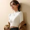 Suéter de punto grueso para mujer de talla grande, con forro polar, cuello semi-alto, para otoño e invierno, adelgazante y favorecedor, diseñado para disimular el cuerpo, con forro polar integrado