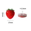 Nuevas Cuentas Sueltas de Agujero Recto de Fresa Dopamina Cuentas de Fruta Fresca Transfronterizas Accesorios de Bolígrafo de Cuentas de Moda Versátiles