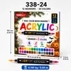 Set de marcadores acrílicos de doble color y doble punta transfronterizo, a base de agua, bolígrafos de punta suave para pintar sobre piedras, cerámica y para arte graffiti DIY