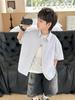 Camisas de Verano para Niños 2026 Nuevo Estilo de Verano Camisas Infantiles Estilo Coreano Sueltas Delgadas Modernas Ropa de Verano para Bebés