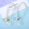 Cadena de Cristal Transparente con Cuentas Colgante para Auriculares Cadena Colgante Oso Cuentas Regalo para Estudiantes Accesorios de Joyería DIY Collar