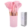Juego de Utensilios de Cocina de Silicona, Juego de 12 Piezas de Utensilios de Cocina de Silicona Antiadherentes Resistentes al Calor, Libres de BPA, Juego de Cocina para Remover Espátula Volteador Cuchara Pinzas Batidor