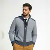 2025 Novo Outono e Inverno Transfronteiriço Veludo Espessado Tamanho Grande Suéter Jaqueta de Comércio Exterior Casual Gola Alta Cardigan Masculino Atacado