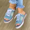 Nuevas Sandalias Planas de Lona Estilo Coreano para Mujer y Zapatos de Mezclilla para Comercio Exterior Transfronterizo Verano 2026
