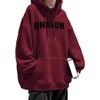 Sudadera con capucha con alfabeto retro estilo americano para hombre, nueva de primavera y otoño, estilo Hong Kong, alta calle, marca Duffy Shuai Chao, con forro polar, chaqueta para estudiante
