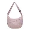2025 Bolso de Hombro de Color Sólido de Moda para Viajes Cotidianos para Mujer, Bolso Tipo Dumpling Casual Diario Ligero, Bolso Cruzado de Tela de Nylon Casual para Mujer