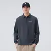 Ropa de Hombre Fengshe / Camisa Polo Estampada Nueva Primavera y Otoño 2026 para Hombre, Forrada de Polar, Engrosada, de Manga Larga, Corte Holgado, Sudadera con Cuello de Solapa