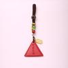 Chaveiro de Cinábrio Natural Pingente Vermelho Triangular para o Ano do Cavalo, Pingente de Bolsa de Cinábrio, Estilo Templo Atacado