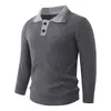 Cárdigan de punto con solapa bicolor, holgado y casual, estilo universitario, chaqueta suéter versátil para otoño e invierno