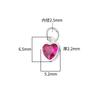 Nuevo colgante de corazón de circonita de color dopamina, colgante de corazón de plata de ley s925 de color dorado, material de accesorios en forma de corazón
