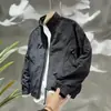 Estilo Casual Simple Japonés Versátil Juventud Primavera y Otoño Nueva Marca de Moda Ropa de Trabajo para Exteriores Patchwork Cuello Alto Manga Larga Chaqueta