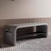 Banqueta de entrada estilo alemán con zapatero, integrada en el dormitorio, banco largo al pie de la cama, banco para cambiarse los zapatos en la puerta, uso doméstico de alta gama