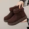 Botas de Neve Nordeste Femininas Inverno Novo Estilo Plus Veludo Engrossado Quente Sola Grossa Aumenta Altura Pelo Botas de Algodão Sapatos de Algodão Em Estoque