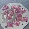 [Serie Rosa Fuego] Joyería Hecha a Mano Luminosa de Luciérnaga DIY - Flor de Resina