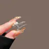 Mini Pinza para el Cabello para Sujetar Mechones Sueltos~Exquisita Pinza de Flor de Perla para Flequillo, Pinza de Pato, Pasador de Metal, Accesorio para el Cabello de Pinza Lateral
