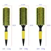 Nuevo peine rodillo de aluminio extendido para el cabello con mango de madera, peine cilíndrico para peinar el cabello, alta temperatura, esponjoso, peine de belleza