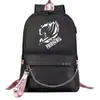 Mochila escolar USB de dibujos animados transfronteriza de cola de hadas para jóvenes de primaria y secundaria, mochila casual con cinta para hombres y mujeres