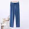 Pantalones de pijama para hombre de seda de hielo y modal Pantalones para casa Talla grande Casual Holgados Pantalones de una pieza Dropshipping Talla grande Sueltos