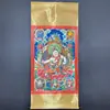 Fabricante de Caligrafía y Pintura Antigua, Pintura Colgante de Rollo Thangka de Tela de Seda con Luz Azul Antifalsificación, Bodhisattva Guanyin de Mil Manos Mil Ojos