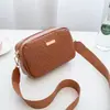 Bolsas Femininas 2023 Nova Onda Padrão Bolsa Quadrada Pequena Bolsa de Câmera em Relevo Bolsa de Ombro Casual Dropshipping