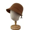 Nuevo sombrero de pescador liso minimalista para mujer, perfecto para otoño e invierno, estilo coreano, hace que la cara se vea más pequeña, cálido y casual