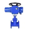 Válvula gaveta de vedação macia elétrica Z945X-16Q ferro fundido elástico aço inoxidável válvula d'água 10Q DN50 80 125 200