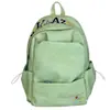 Mochila Sencilla Bordada con Letra, Estilo Relajado, Resistente al Desgaste, Mochila Ligera de Viaje para Estudiantes de Secundaria, Preparatoria y Universidad, Mochila para Mujer