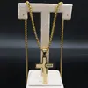 Transfronterizo Nuevo Temu Más Vendido Cadena de Acero de Titanio con Colgante de Cruz Collar de Acero Inoxidable Que No Se Desvanece Joyería al por Mayor