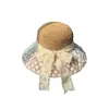 Sombrero de Paja Grande con Flor de Encaje para Mujer, Sombrero de Sol para Playa, Protección UV, Parasol, Estilo de Atar, Nuevo Modelo de Verano