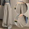 Jeans de Outono/Inverno 2026 Novo Estilo Coreano Vintage Tamanho Grande Solto Perna Larga Cintura Alta Emagrecedor Perna Reta A14084