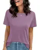 Camiseta de manga curta TK Amazon europeia e americana transfronteiriça mais vendida, peça íntima casual fina de verão com gola redonda, top liso modelador