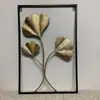 Marco negro de hoja de hierro de metal para colgar, pintura moderna de fondo para pared, decoración de pasillo, colgante de pared, joyería tridimensional
