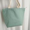 Bolsa de lona fresca color caramelo para estudiante oficinista, bolsa para almuerzo de mano, bolsa de mano con cremallera de color sólido
