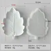 Molde de silicona para bandeja de hojas DIY posavasos de resina plato de almacenamiento de joyas adorno de yeso cemento de hoja de arce en stock