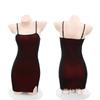 Talla extra sexy de tirantes verano bar discoteca top de tubo falda de tirantes de malla base interior abertura vestido ajustado