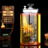 Garrafas de Vidro para Fazer Vinho, Recipientes Selados Domésticos, Potes de Vidro para Vinho Medicinal de Ginseng, Recipientes para Vinho, Potes para Bebidas Alcoólicas com Torneira, Garrafas Especiais para Vinho