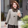 Jaqueta de Lã de Outono da Mamãe 2026 Novo Estilo Jaqueta Feminina Casaco de Lã Feminino Meia-idade e Idosos Outono/Inverno Top Estiloso