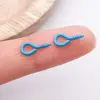 Uñas Ojo de Oveja Pintadas de Metal, Uñas Cuerno de Oveja Pintadas con Spray de Colores, Tornillos de Colores, Piezas de Accesorios para Manualidades, Colgantes para Llaveros